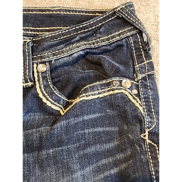 Ariat  Mid Rise Boot Jeans Women’s 34L Flair Heavy Stitch Studed Stretch Ruby - Picture 8 of 16